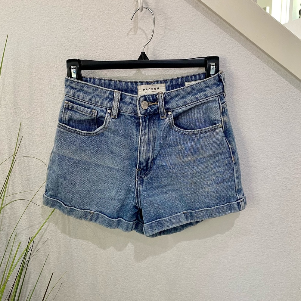 pac sun jean shorts, mom shorts